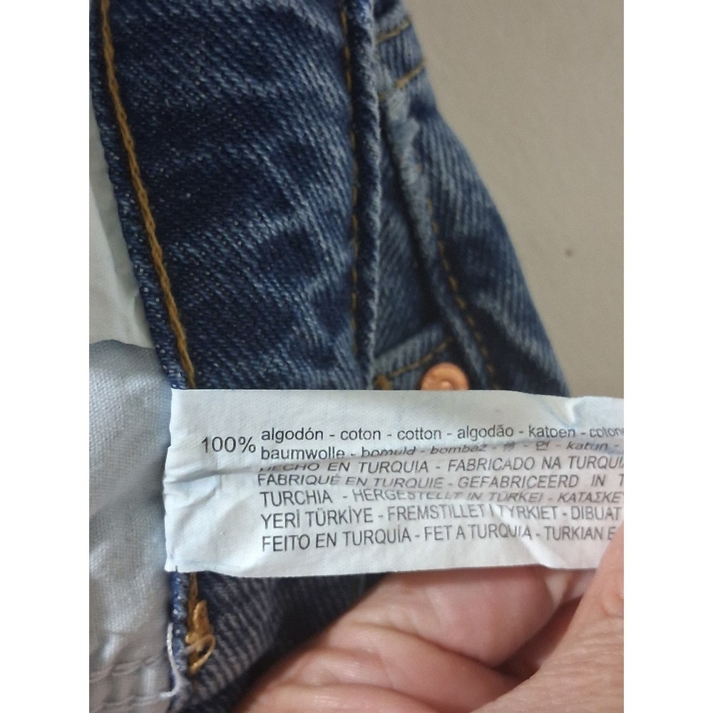 Zara Womens High Rise Straight Leg Ankle Rigid Denim Jeans Blue 6164/023 Size 4 - Picture 5 of 8